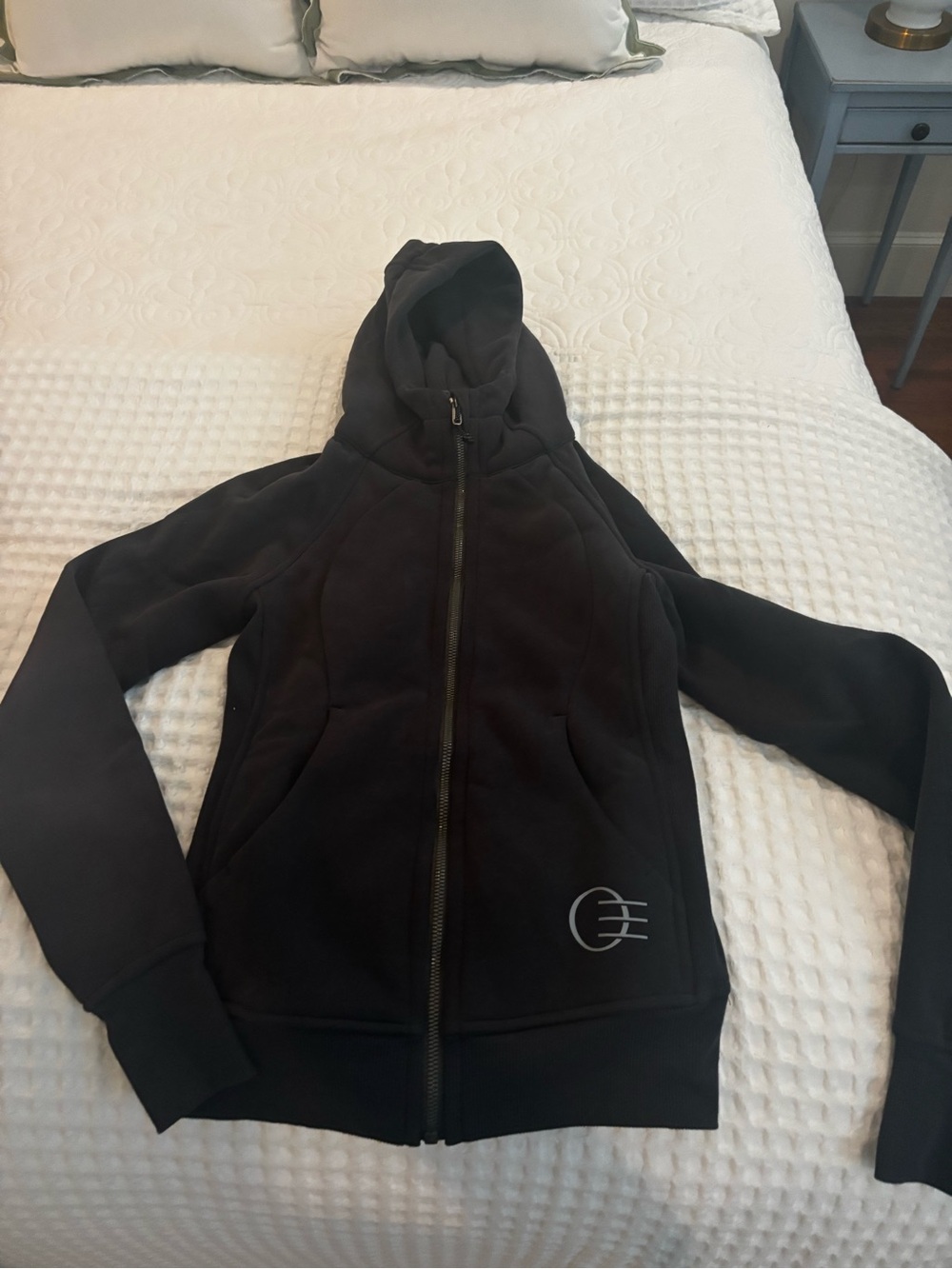 Women's Black Hooded Zip-Up Bomber Jacket by (unbranded)